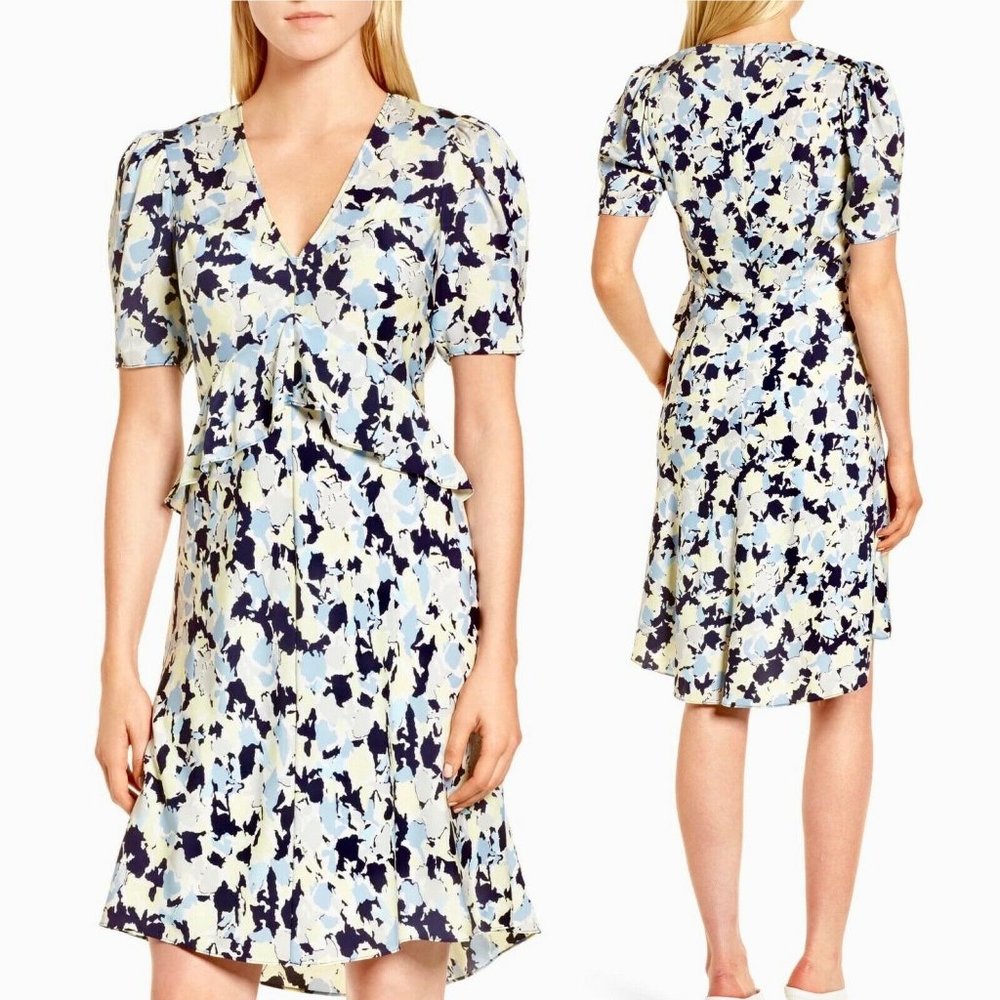 Lewit Multicolor Floral Stretch Silk Gia Dress